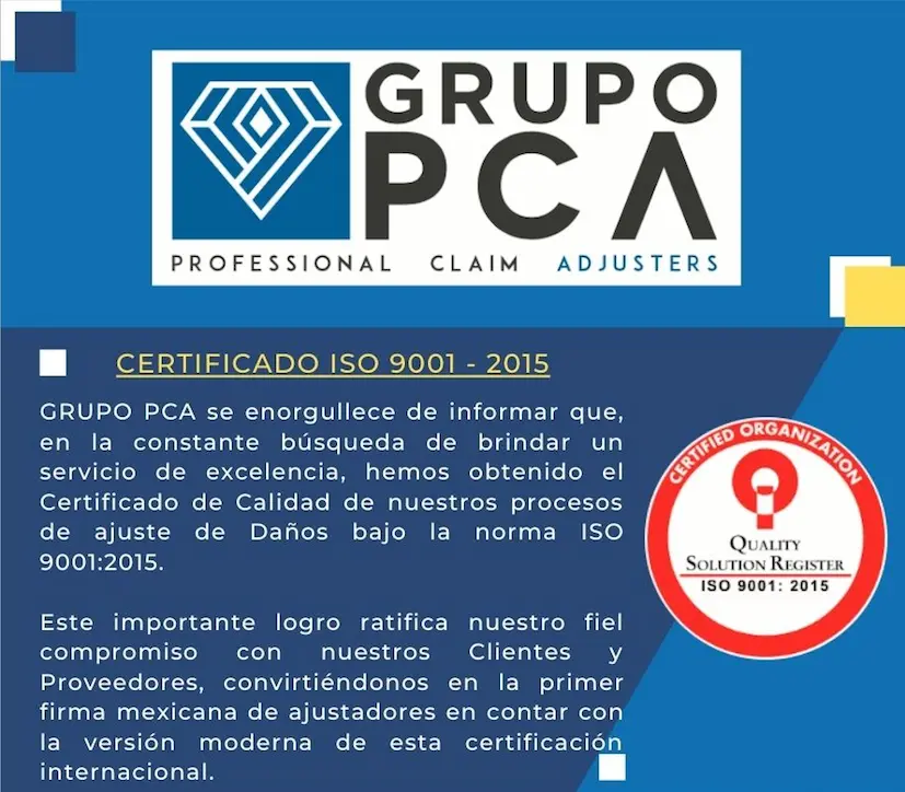 Anuncio de certificación ISO 9001:2015